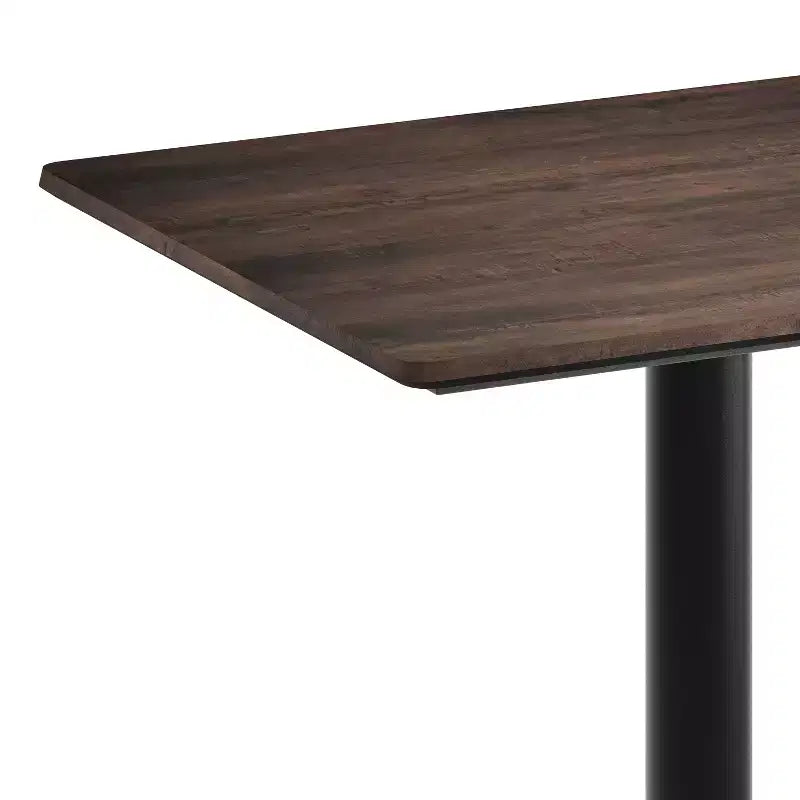 Plateau de table Flash Furniture Acadia avec technologie HPL TopGuard et base hauteur bar