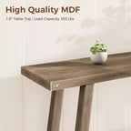 71 Extra Long Farmhouse Console Table, 2-Tier Rectangular Brown Entryway Sofa Table, Sturdy Wood Accent Furniture for Living Room & Hallway