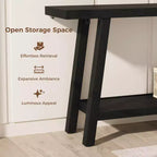 71 Extra Long Farmhouse Console Table, 2-Tier Rectangular Brown Entryway Sofa Table, Sturdy Wood Accent Furniture for Living Room & Hallway
