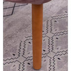 Fauteuil d'appoint capitonné en velours contemporain GDFStudio Valda avec dossier à oreilles et pouf