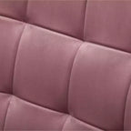 Fauteuil d'appoint capitonné en velours contemporain GDFStudio Valda avec dossier à oreilles et pouf