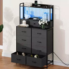 Dresser with 11 Fabric Drawers, Industrial Storage Organizer, Anti-Tipping Design, for Bedroom, Living Room