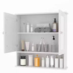 Space-Saving Wall Mounted Bathroom Medicine Cabinet - Adjustable Shelf, White Finish, Over Toilet Storage, Bathroom Organizer, Easy Install, Durable