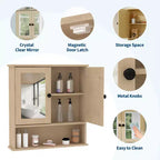 Space-Saving Wall Mounted Bathroom Medicine Cabinet - Adjustable Shelf, White Finish, Over Toilet Storage, Bathroom Organizer, Easy Install, Durable