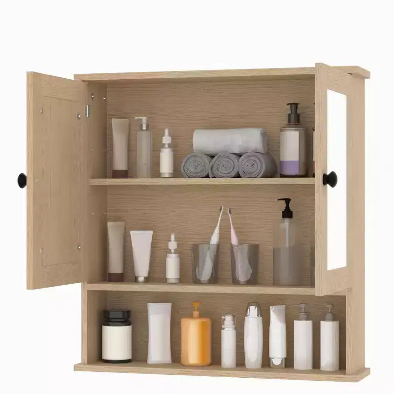 Space-Saving Wall Mounted Bathroom Medicine Cabinet - Adjustable Shelf, White Finish, Over Toilet Storage, Bathroom Organizer, Easy Install, Durable