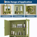 Space-Saving Wall Mounted Bathroom Medicine Cabinet - Adjustable Shelf, White Finish, Over Toilet Storage, Bathroom Organizer, Easy Install, Durable