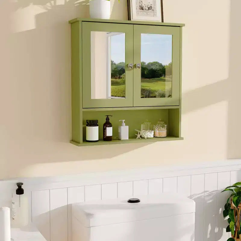 Space-Saving Wall Mounted Bathroom Medicine Cabinet - Adjustable Shelf, White Finish, Over Toilet Storage, Bathroom Organizer, Easy Install, Durable