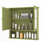 Space-Saving Wall Mounted Bathroom Medicine Cabinet - Adjustable Shelf, White Finish, Over Toilet Storage, Bathroom Organizer, Easy Install, Durable