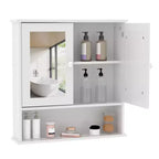 Space-Saving Wall Mounted Bathroom Medicine Cabinet - Adjustable Shelf, White Finish, Over Toilet Storage, Bathroom Organizer, Easy Install, Durable