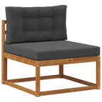 vidaXL Outdoor Middle Sofa Solid Acacia Wood Natural