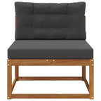 vidaXL Canapé d'extérieur modulable en acacia massif Naturel