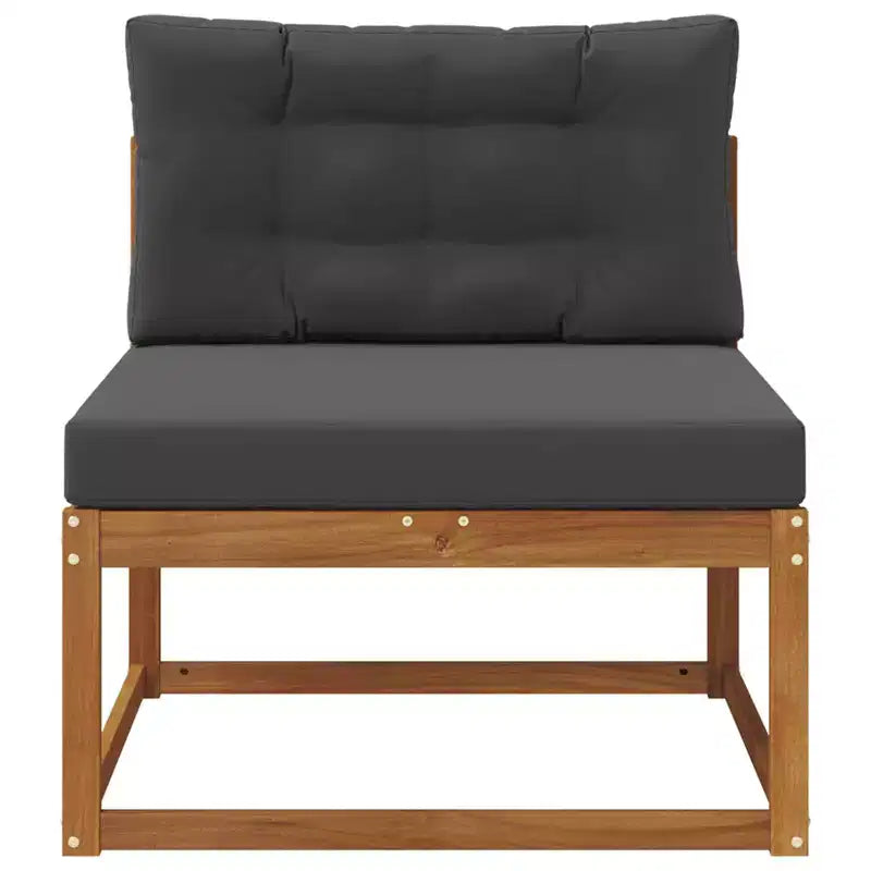 vidaXL Canapé d'extérieur modulable en acacia massif Naturel