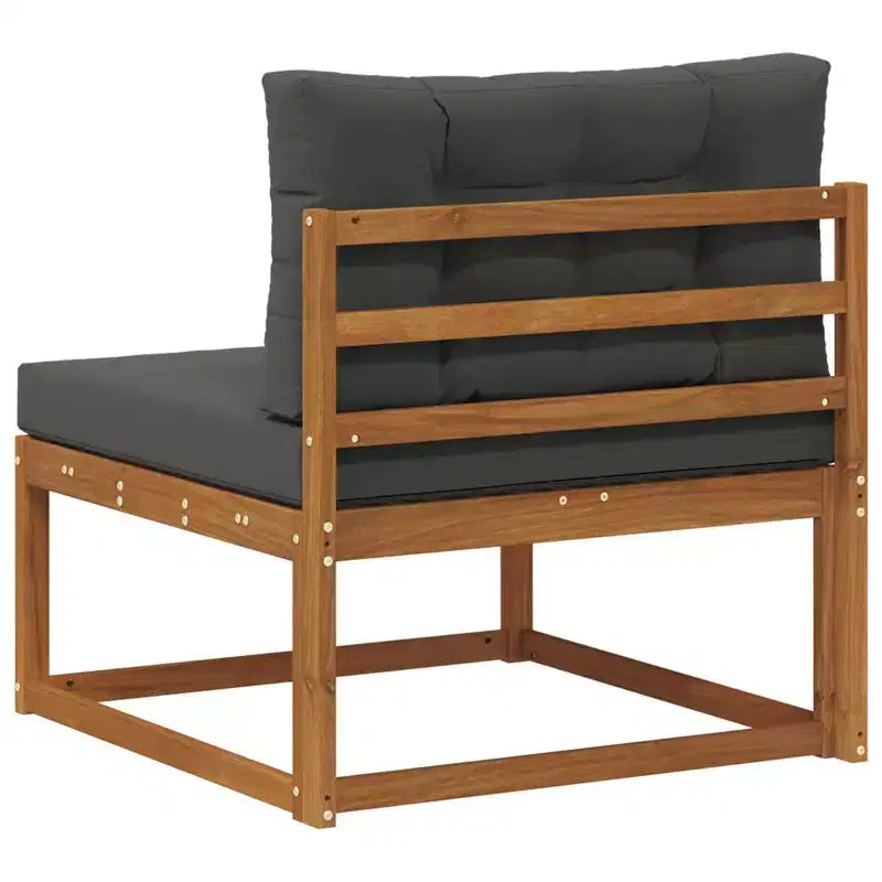 vidaXL Canapé d'extérieur modulable en acacia massif Naturel