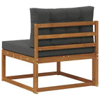 vidaXL Canapé d'extérieur modulable en acacia massif Naturel