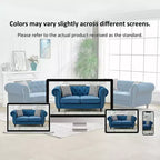 GDFStudio Jenifer Chesterfield Velvet Upholstered Sofa with Roll Armrest and Nailhead