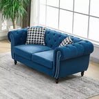 GDFStudio Jenifer Chesterfield Velvet Upholstered Sofa with Roll Armrest and Nailhead