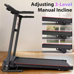 Tapis de course pliable compact GDFStudio Georgena avec écran ACL et inclinaison manuelle