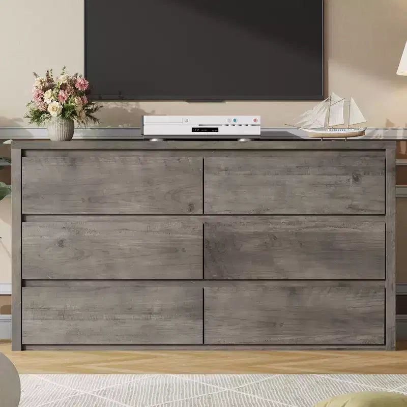 Grande commode moderne à 7 tiroirs pour chambre à coucher, grande commode en bois avec organisateur de rangement pour salon, couloir et entrée