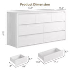 Grande commode moderne à 7 tiroirs pour chambre à coucher, grande commode en bois avec organisateur de rangement pour salon, couloir et entrée