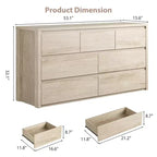 Grande commode moderne à 7 tiroirs pour chambre à coucher, grande commode en bois avec organisateur de rangement pour salon, couloir et entrée