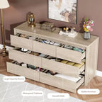 Grande commode moderne à 7 tiroirs pour chambre à coucher, grande commode en bois avec organisateur de rangement pour salon, couloir et entrée