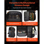 VEVOR Miniature Storage Carrying Figure Bag, Fits 58 Infantry Minis, Miniature Transport Bag with Handle & Adjustable Shoulder Strap,Black
