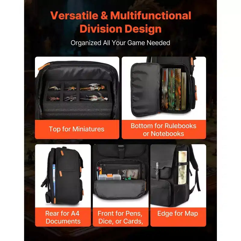 VEVOR Miniature Storage Carrying Figure Bag, Fits 58 Infantry Minis, Miniature Transport Bag with Handle & Adjustable Shoulder Strap,Black