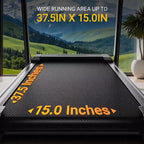 Tapis de course à domicile avec inclinaison de 14 % et écran LED, tapis de course pliable silencieux de 3,0 CV avec barre de maintien, capacité jusqu'à 163 kg