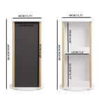 360 Rotating Kids Bookshelf with Chalkboard, 3-Tier Wooden Revolving Bookcase and Toy Storage Organizer for Nursery & Playroom