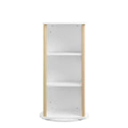 360 Rotating Kids Bookshelf with Chalkboard, 3-Tier Wooden Revolving Bookcase and Toy Storage Organizer for Nursery & Playroom