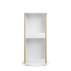 360 Rotating Kids Bookshelf with Chalkboard, 3-Tier Wooden Revolving Bookcase and Toy Storage Organizer for Nursery & Playroom