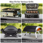 FAMYYT 78.3-Inch Outdoor Kitchen Island with Stainless Steel Countertop, Foldable BBQ Station, and Storage Cabinets, Black