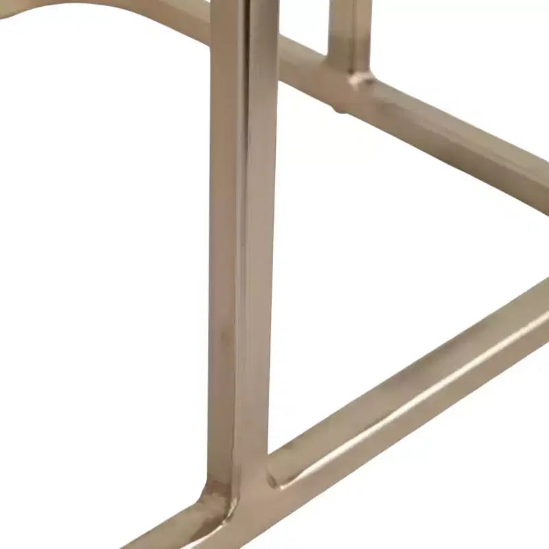 Table d'appoint, guéridon ou table de chevet - Table de chevet métallique en forme de C avec plateau en agate, parfaite pour les grands ou petits espaces