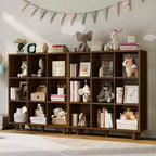 Organiseur de bibliothèque moderne à 9 cubes, étagère ouverte en bois, étagère de rangement autoportante, design peu encombrant, pour la maison, le salon, la chambre