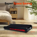 Tapis de course compact à 7 inclinaisons, tapis de marche sous le bureau avec moteur de 2,55 CV, capacité de 100 kg, écran LED, support vertical, gain de place pour un usage à domicile ou au bureau