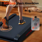 Tapis de course compact à 7 inclinaisons, tapis de marche sous le bureau avec moteur de 2,55 CV, capacité de 100 kg, écran LED, support vertical, gain de place pour un usage à domicile ou au bureau