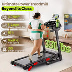 Treadmill on Sale - 3.75HP Foldable Treadmill for Home, 10% Incline, App Control, Compact for Small Spaces, 330 lbs Capacity, Walking Jogging Running