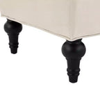 Whisen End of Bed Bench, Velvet Upholstered Tufted Bench Bedroom Bench Ottoman Footstool, Entryway Closet Bench with 2 Detachable Pillows