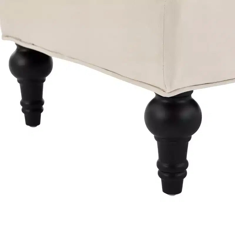 Whisen End of Bed Bench, Velvet Upholstered Tufted Bench Bedroom Bench Ottoman Footstool, Entryway Closet Bench with 2 Detachable Pillows