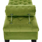 Whisen End of Bed Bench, Velvet Upholstered Tufted Bench Bedroom Bench Ottoman Footstool, Entryway Closet Bench with 2 Detachable Pillows