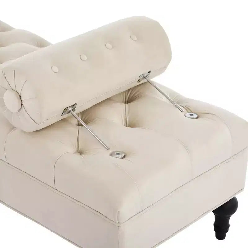 Whisen End of Bed Bench, Velvet Upholstered Tufted Bench Bedroom Bench Ottoman Footstool, Entryway Closet Bench with 2 Detachable Pillows