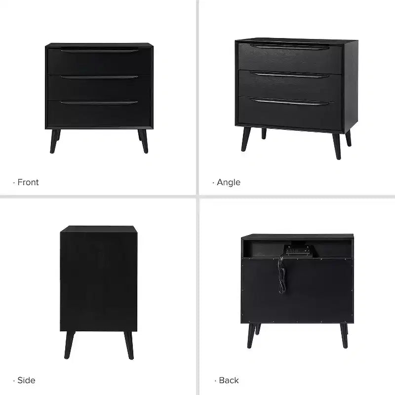 Xiroma 3 - Drawer Accent Chest| HULALA HOME-BLACK