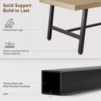 Table de salle à manger de 180 cm pour 6 à 8 personnes, table à manger extérieure/intérieure avec cadre en métal, table de cuisine avec grand plateau pour salle à manger, salon, cuisine