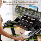 Tapis de course 4 en 1 pour la maison, pliable 3,75 CV avec inclinaison de 10 %, vitesse de marche/course 0,9-14 km/h, capacité 136 kg, 105 programmes, contrôle par application