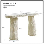 GDFStudio Rosalynd 53.94 Modern Fiberglass Console Table with Irregular Legs