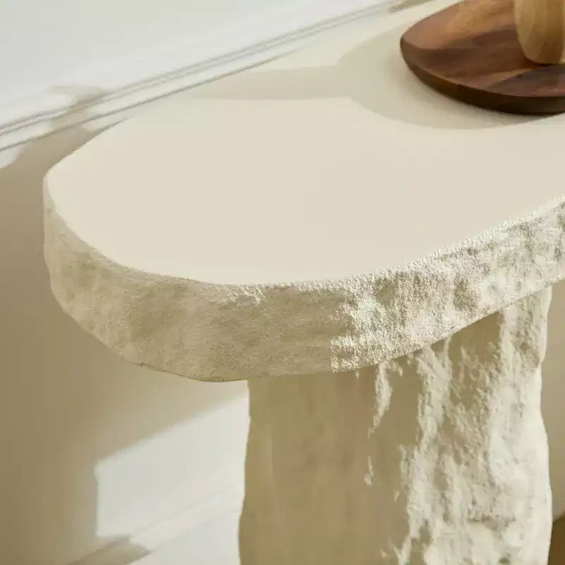 GDFStudio Rosalynd 53.94 Modern Fiberglass Console Table with Irregular Legs