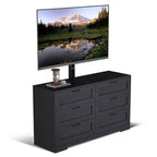 TV Stand with Mount and 6 Drawers. Entertainment Center for 32-80 Inch . Height Adjustable Media Console for Bedroom & Living Room
