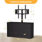 TV Stand with Mount and 6 Drawers. Entertainment Center for 32-80 Inch . Height Adjustable Media Console for Bedroom & Living Room