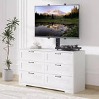TV Stand with Mount and 6 Drawers. Entertainment Center for 32-80 Inch . Height Adjustable Media Console for Bedroom & Living Room