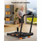3 in 1 Walking Pad Treadmill with 16% Incline, Folding Treadmill with Handle Bar, Portable Treadmills for Home Small, 220 Lbs Capacity